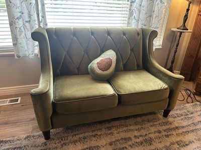 Green Velvet Loveseat