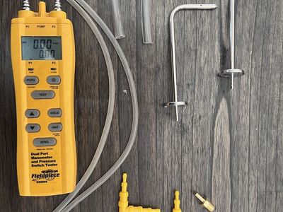 Fieldpiece SDMN6 Dual Port Manometer and Pressure Switch Tester Kit HVAC Tools