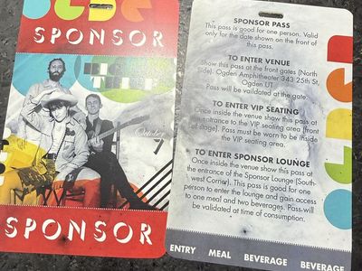 3-Big Thief Sponsor/VIP passes- Ogden Twilight