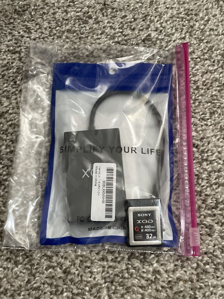 SONY 32GB XQD Memory Card and Generic card reader
