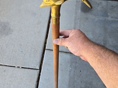 Antique brass dolphin cane