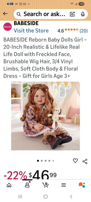 New in Box! 20 inch Girl Baby Doll