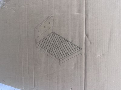 Beige full size bedframe