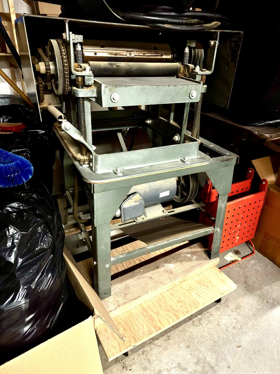 Industrial Heavy-Duty Dayton Wood Planer with Motor and Stand