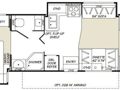 2005 Fleetwood RV Tioga 31K Motor Home Class C Bunk Over Cab|Rear Bedroom