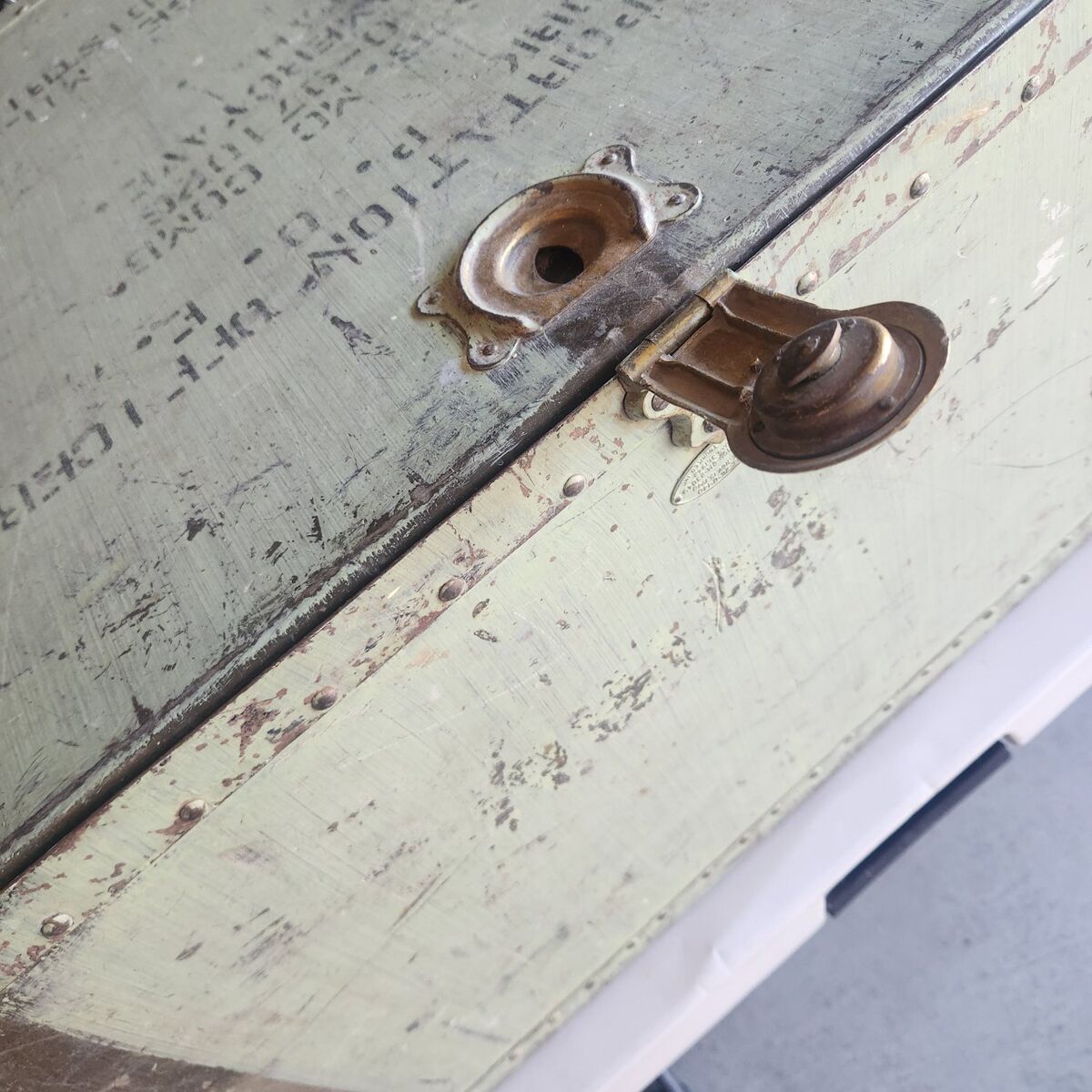 vintage military box chest