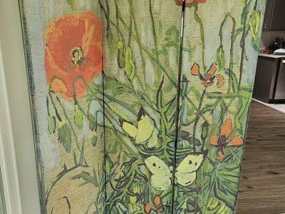 Van Gogh Butterflies and Poppies Canvas Screen