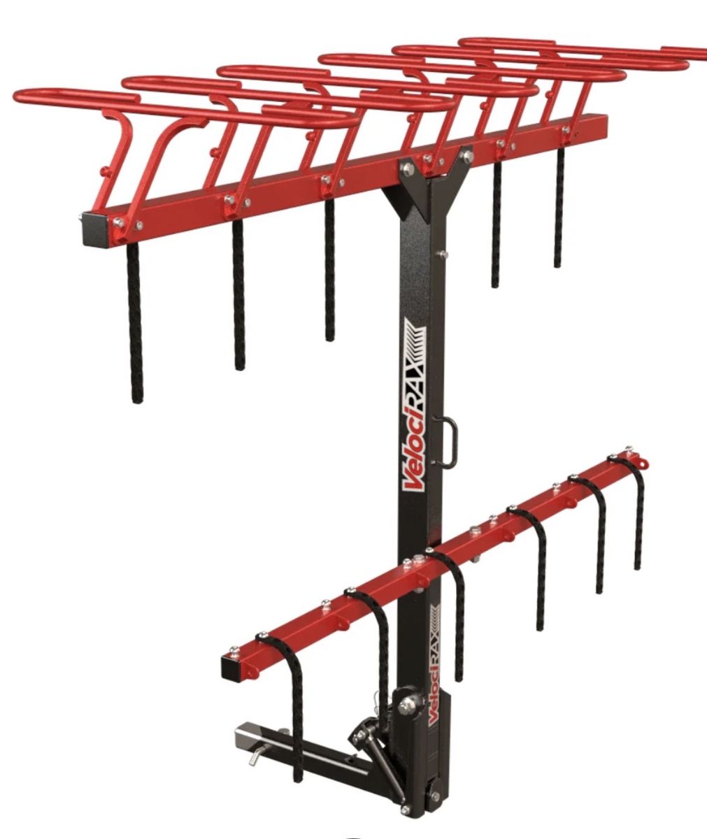 Velocirax 6 Vertical Bike Rack - Hitch Mount, Tilting, Holds 6 Bikes, Excellent Condition