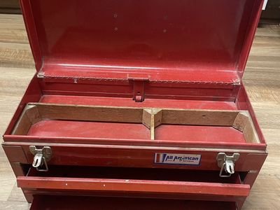 Vintage All-American By Waterloo Steel Toolbox