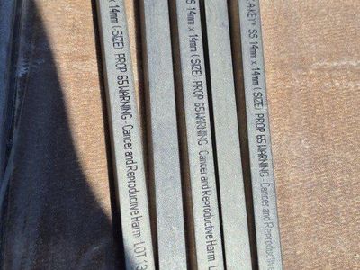 5 x MAK-A-KEY SS Key Stock 14mm x 14mm (-SIZE) 1m 316 Stainless Steel Plain