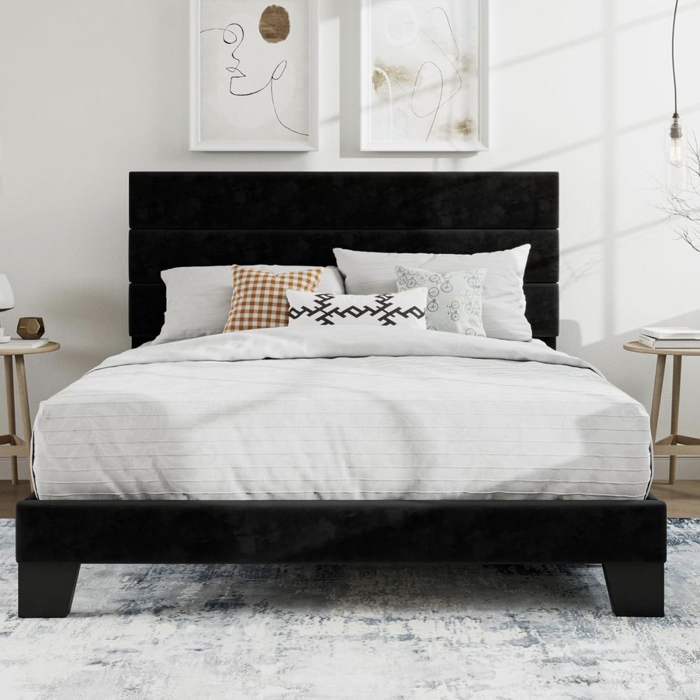 Velvet Queen Bed Frame
