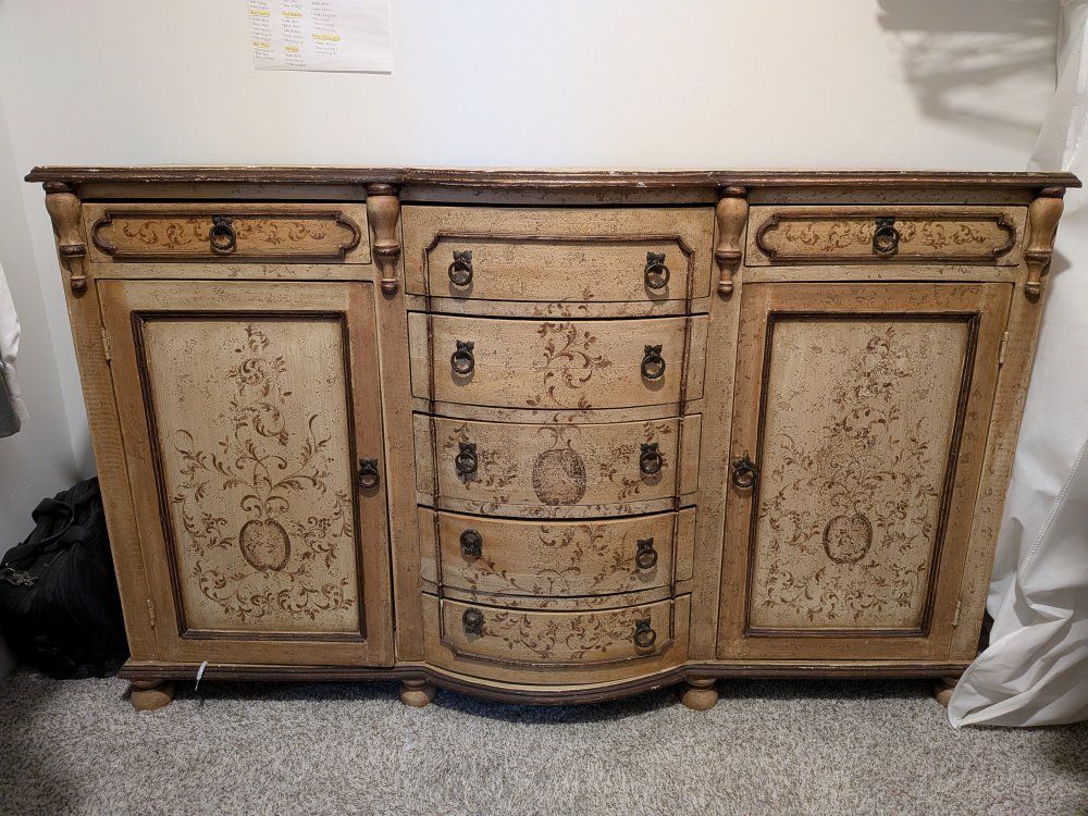 Peninsula Home Collection Luxury Hand-Painted Buffet / Credenza