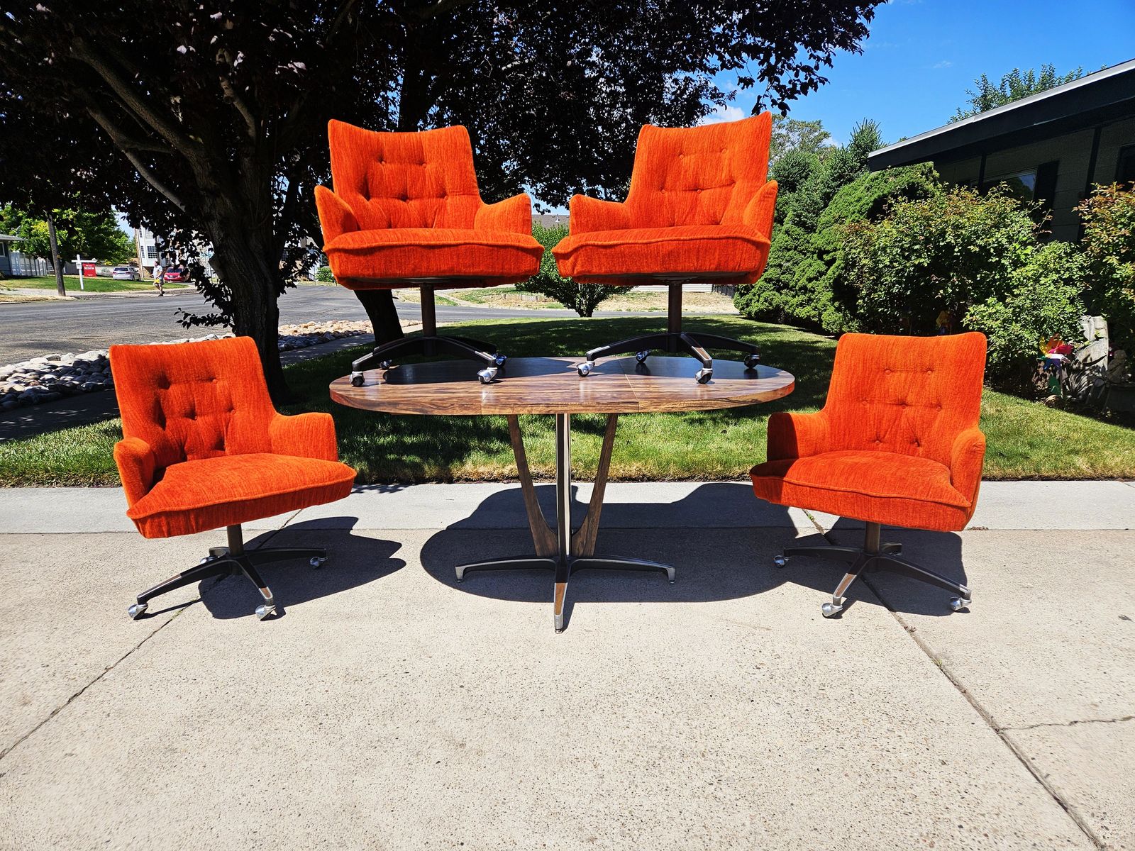*FREE DELIVERY* RARE 1960's Chromcraft Dining Set Vintage Mid-Century Modern Table Chairs