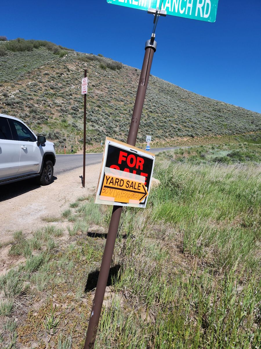 Yard Sale - Jeremy Ranch, Park City, June 5, 6, 7, 2026
