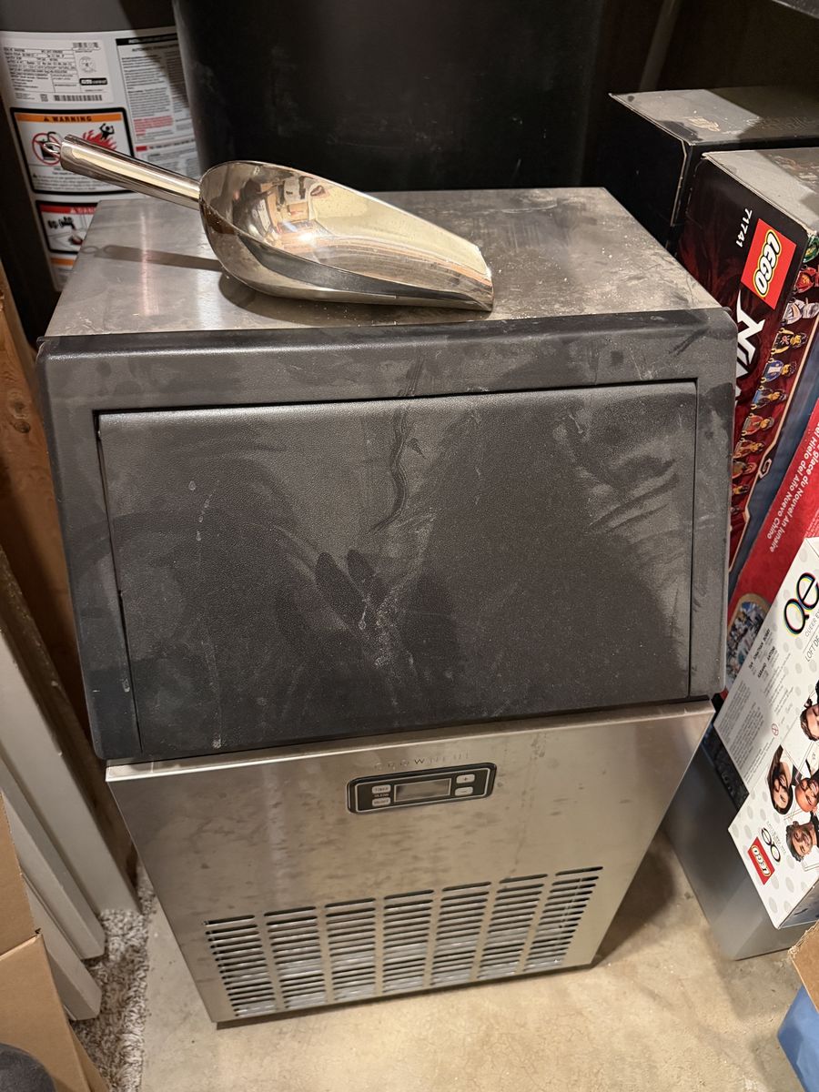 Crownful Ice Maker Commercial Undercounter Stainless Steel with Ice Scoop