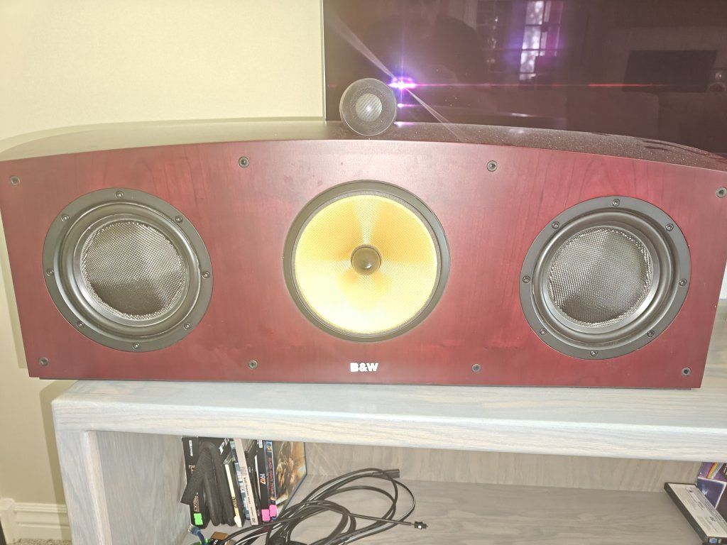 B&W Bowers & Wilkins Nautilus HTM1 Center Channel Speaker 250W - Cherry Wood