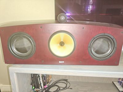 B&W Bowers & Wilkins Nautilus HTM1 Center Channel Speaker 250W - Cherry Wood