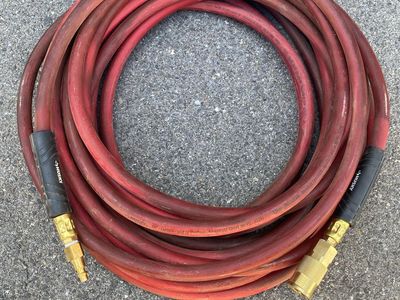 Husky 3/8" Red Air Hose with Quick Connects, 50 ft, 300 PSI Max