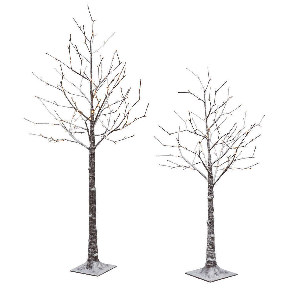 Flocked LED Birch Trees 2-pack 1598443 #43018