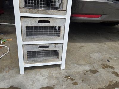 Rustic Farmhouse Style 3-Drawer Storage Cabi