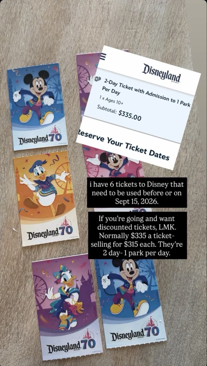 Discounted Disney tickets
