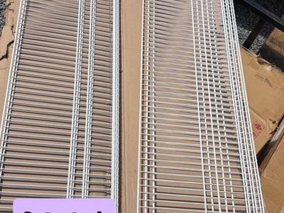 ClosetMaid SuperSlide White Ventilated Wire Shelf.