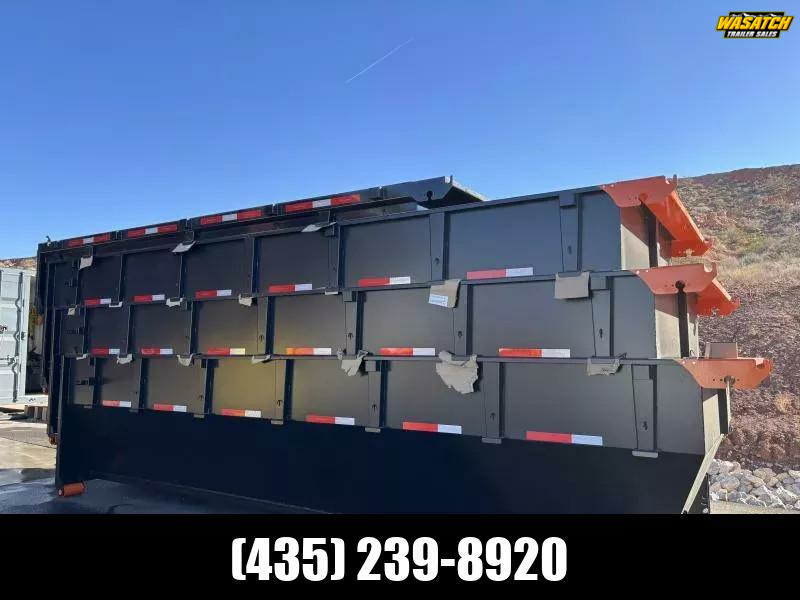 2026 RawMaxx 7 X 20 RDX ROLL OFF BIN/NO TARP/MIDNIGHT BLACK Dump Trailer