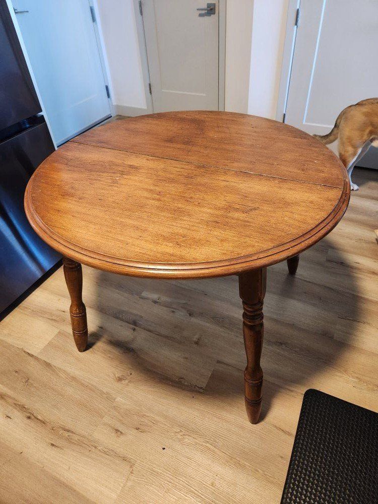Wooden table with leaf