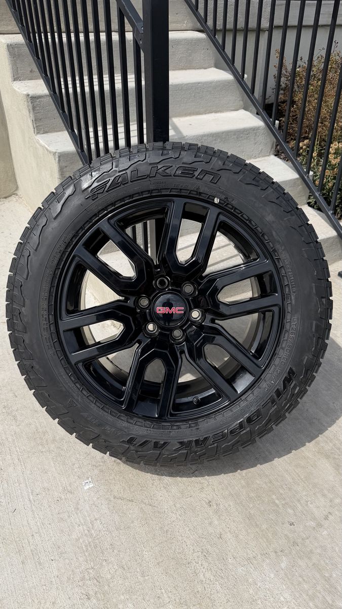 GMC Sierra 1500 Yukon Rims and Tires 265/60R20 Falken Wildpeak At3W