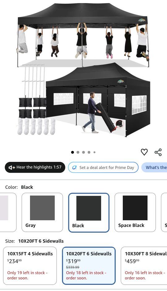 10 x 20 Pop Up Canopy