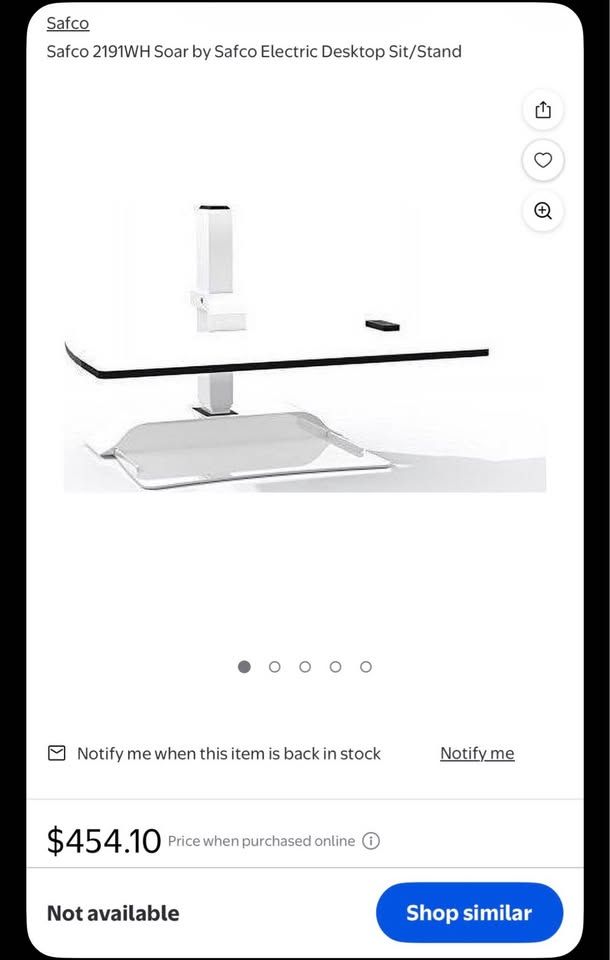 Safco Electric Desktop Sit/Stand