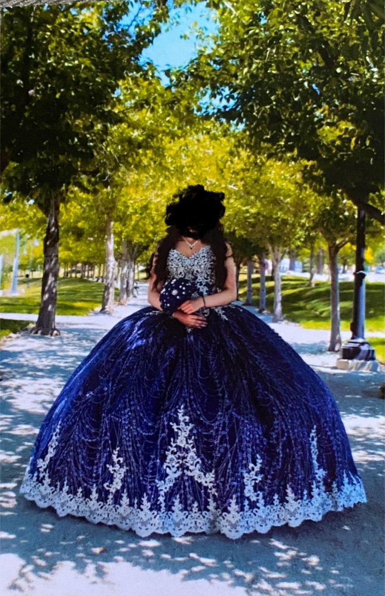 Navy Blue Quinceañera Dress