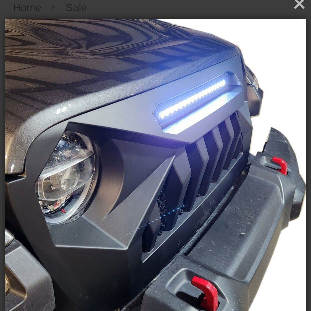 Jeep JL JT Front Grill with LED Lights