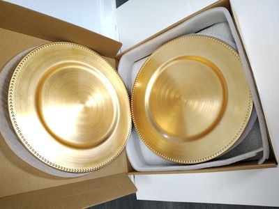 Gold charger plates 13 inch 10pcs