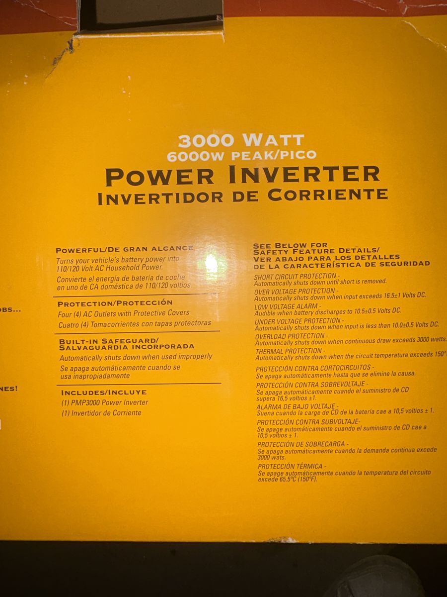 Power inverter and two solar panels