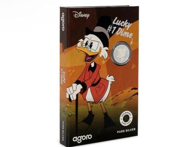 Disney Scrooge McDuck Lucky #1 Dime 3 Gram Silver