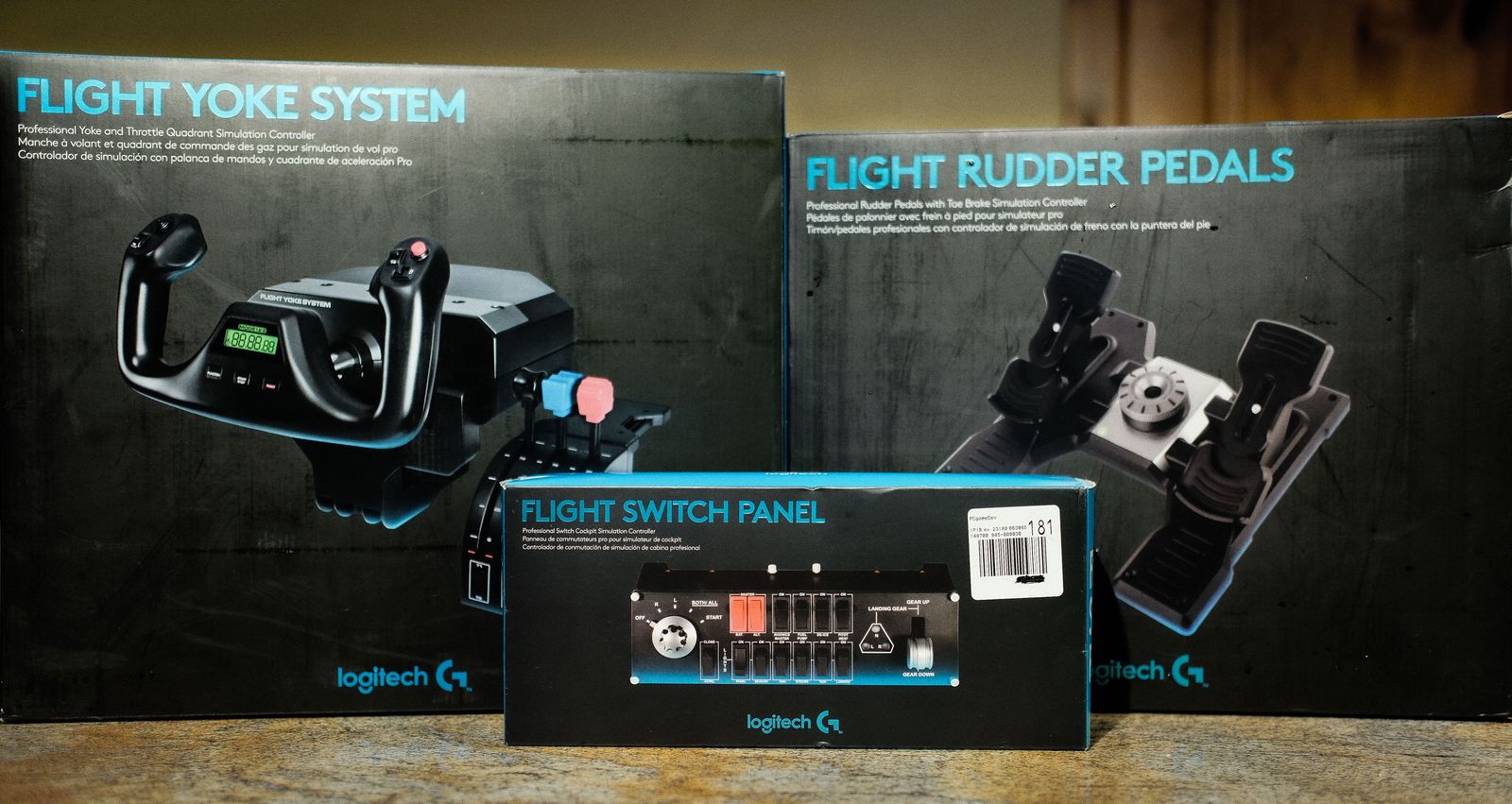Logitech Flight Simulator. Yoke, Rudder, Switch Panel, and Autopilot (Without box)