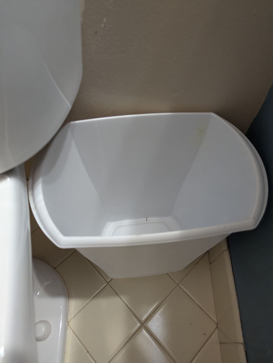 White Plastic Trash Cans