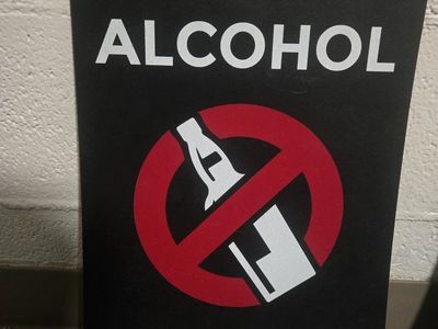 Utah State Law Alcohol Prohibited Sign - Black and Red