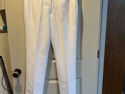 Men's White Dress Pants - Waist 34 - New - Excellent Condition