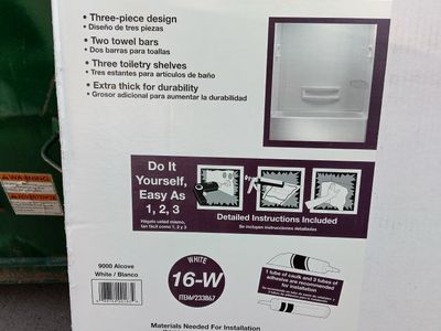 New Crane Plumbing Alcove Wall Surround Bathing System White