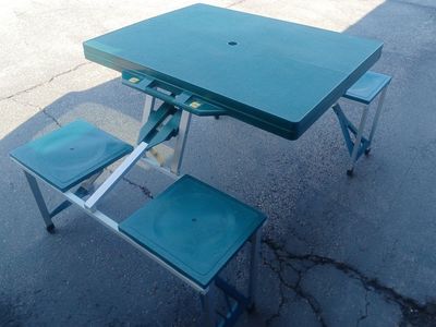Fold Out Camping Picnic Table Bench Seats