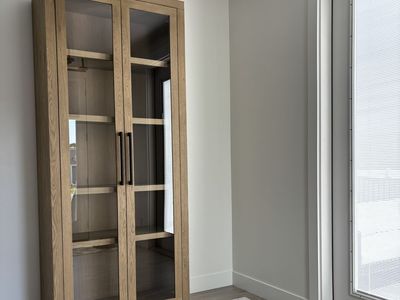 Davos Restoration Hardware Glass Cabinet — White Oak
