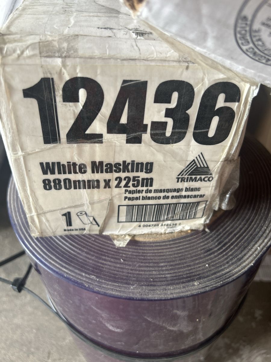 Trimaco 12436 White Masking Paper 880mm x 225m - Made in USA
