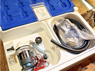 10GPM DEF Transfer Pump Kit with 48 Gallon Caddy Tank Nozzle & Hose 12V