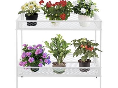 Brand New In Box 2 Tire Plant Stand With Wheels