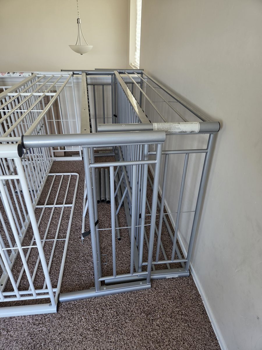 Two metal frame bunk beds $50 each