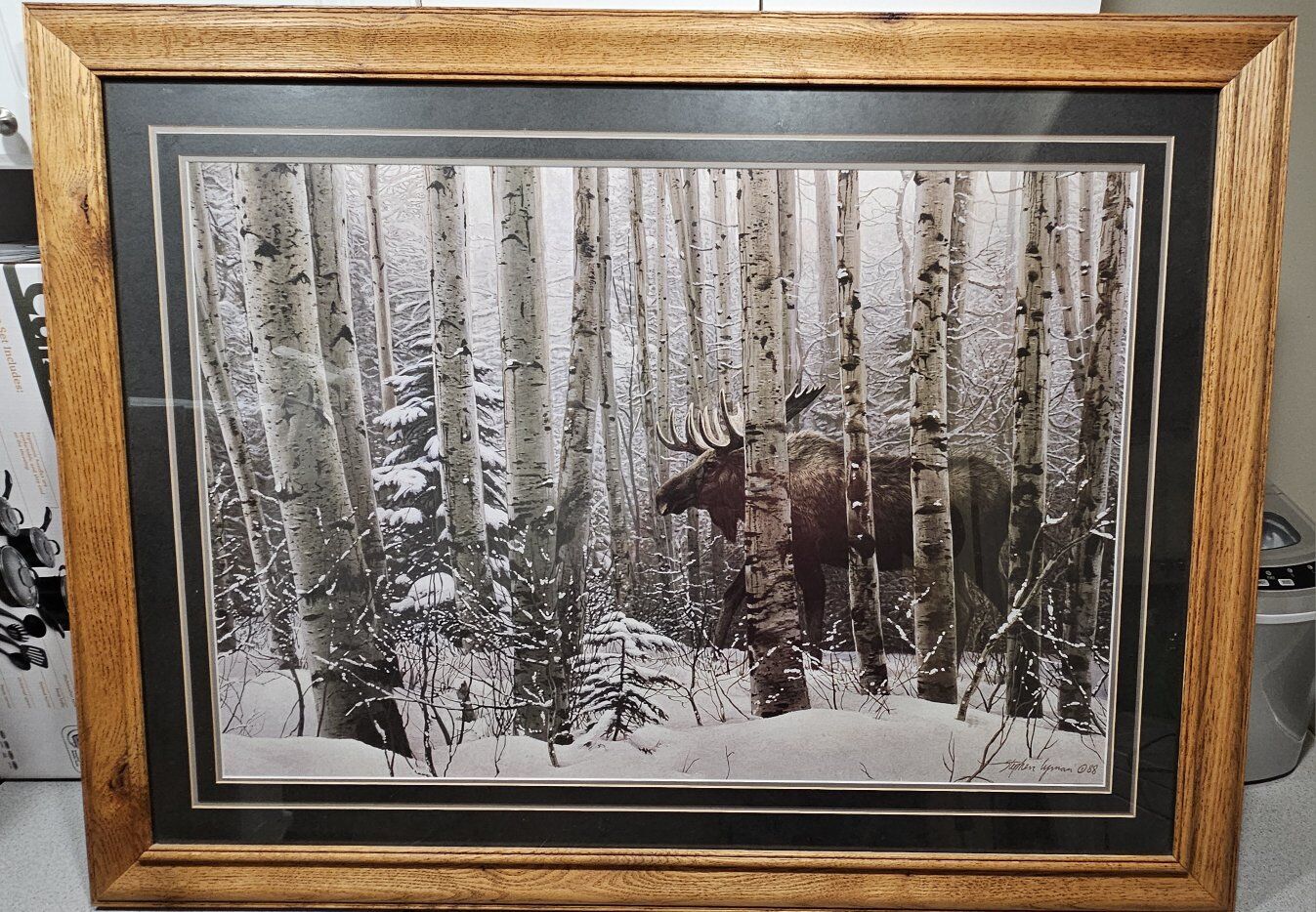 "A walk in the Woods" framed art by Stephen Lyman