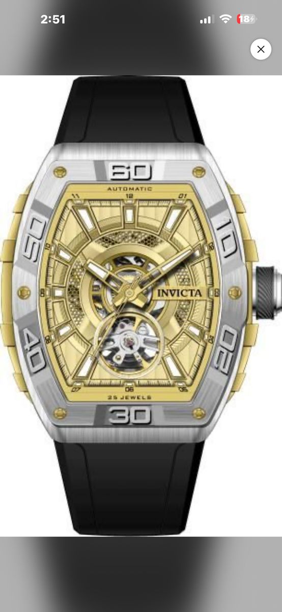 Invicta Mens Watch Gold And Silver
