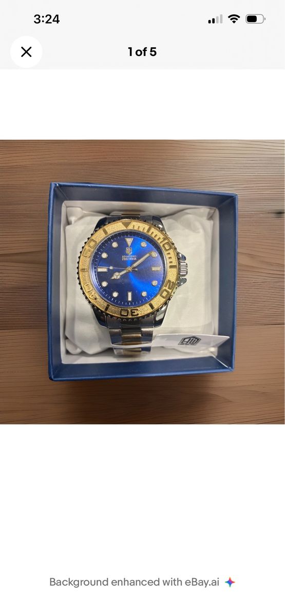 Invicta Montres Prestige Two-Tone Blue Dial 43mm Men’s Luxury Wrist Watch New